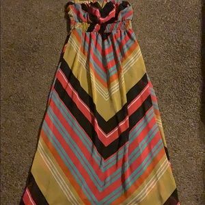 Strapless summer dress